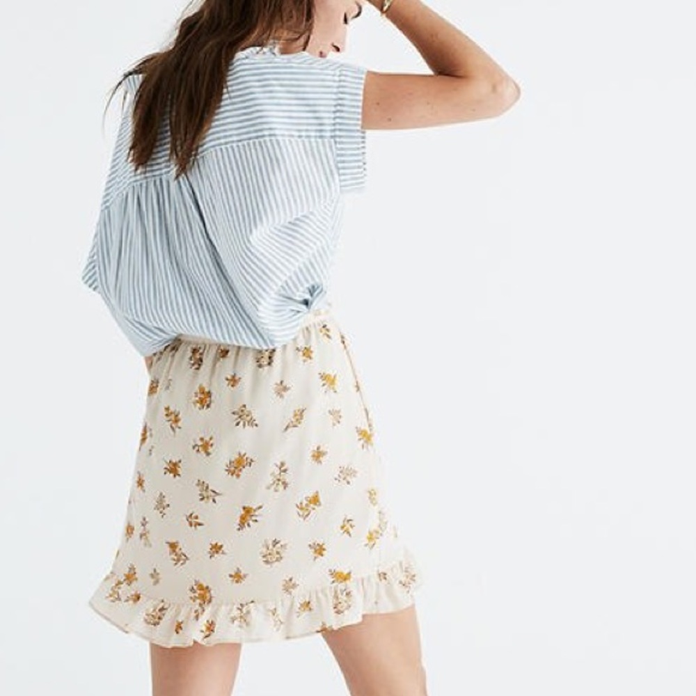 Madewell Silk Meadow Wrap Skirt